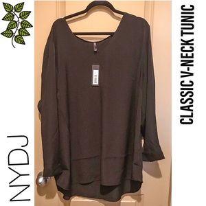 V-neck Classic Black Tunic